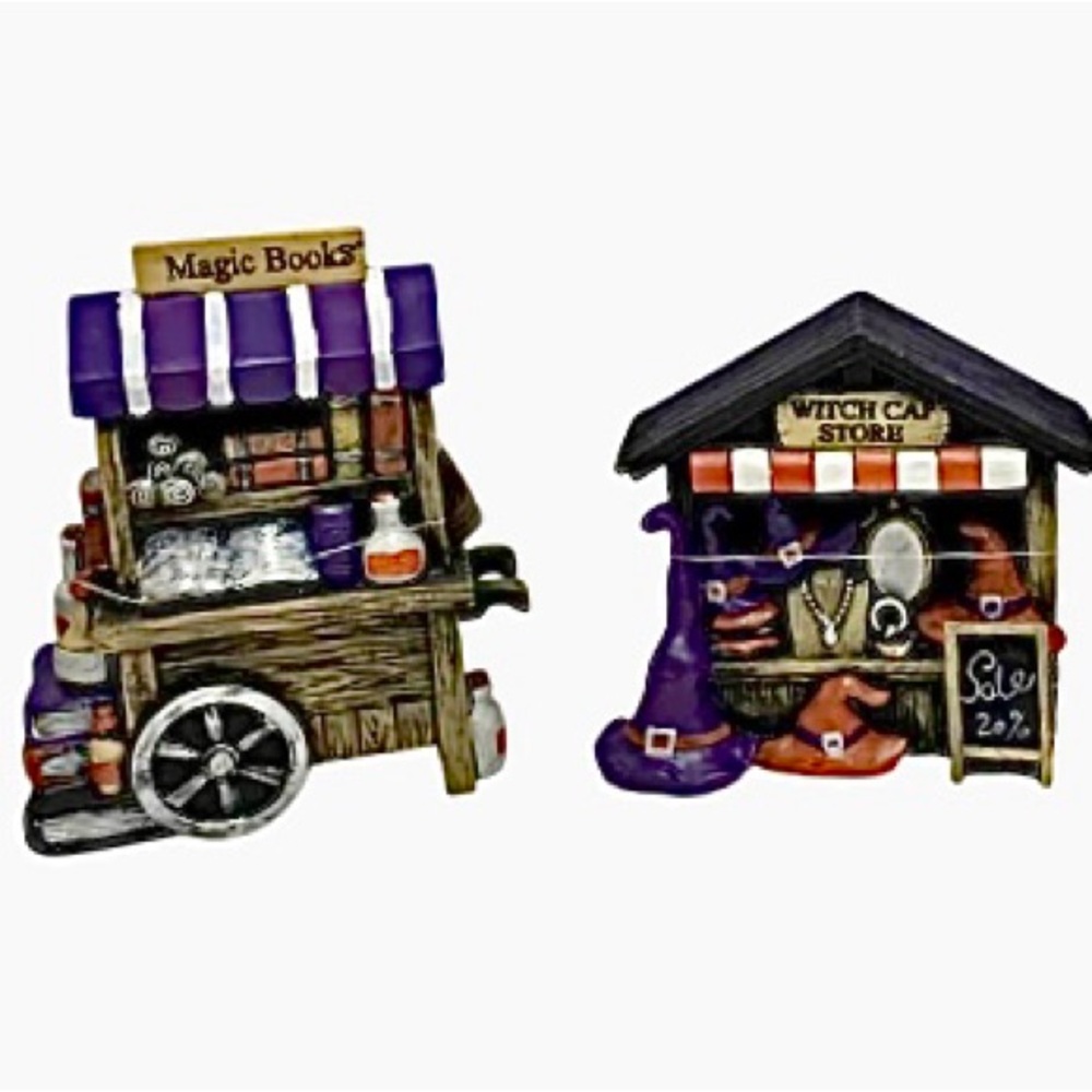 NWT 2-Piece Transpac Resin‎ Halloween Décor – Magic Books & Witch Hat Store